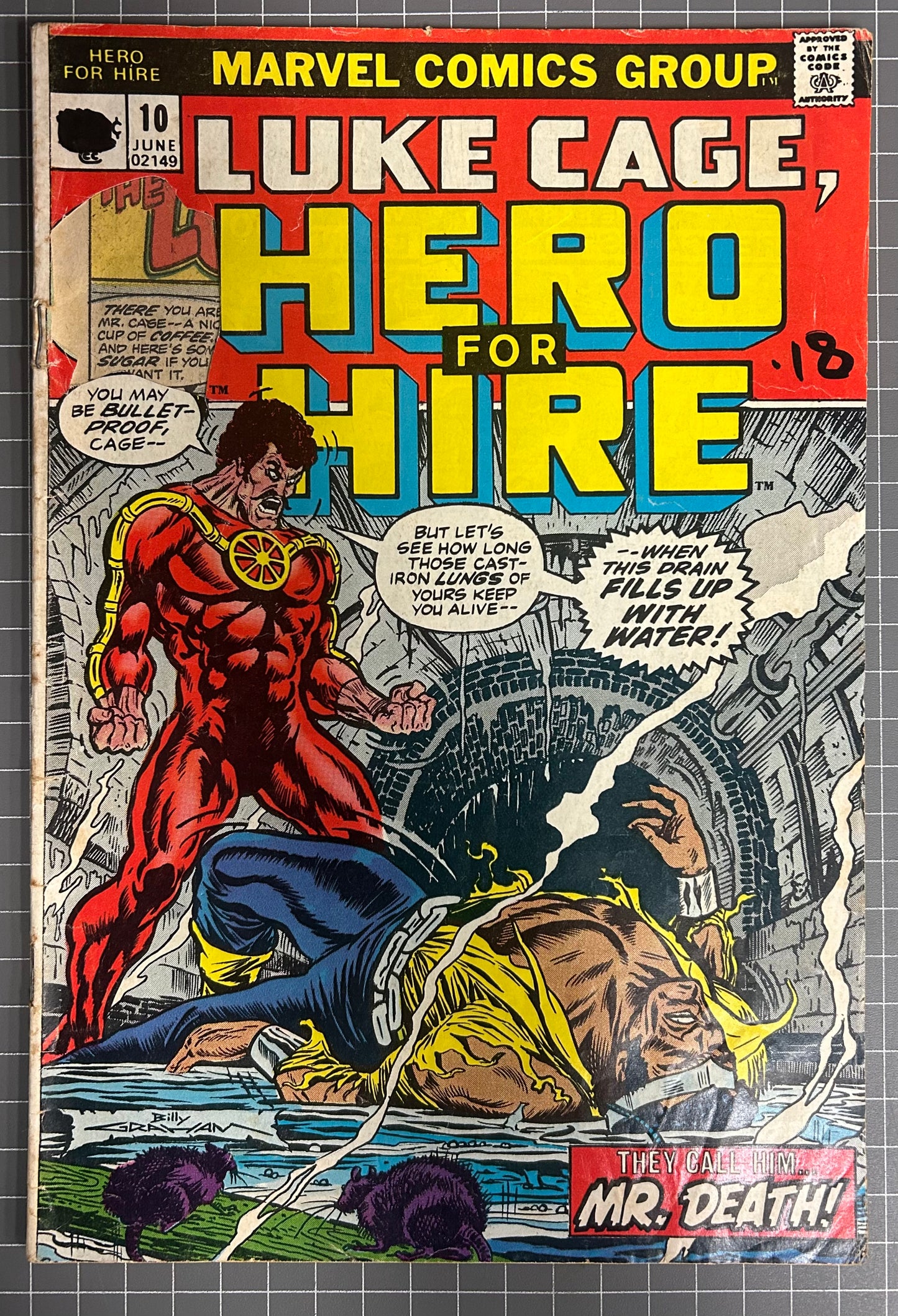 HERO FOR HIRE #10 [MARVEL COMICS] DIRECT 1973 FN-