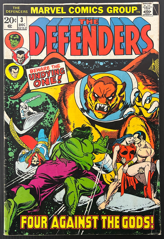 THE DEFENDERS #3 [MARVEL COMICS] DIRECT 1972 VG/FN