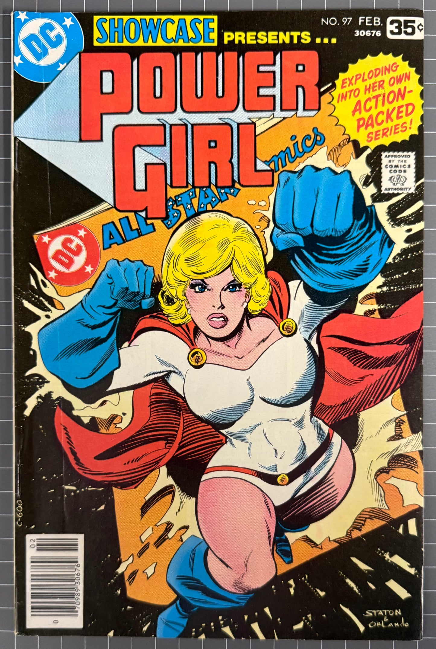 🔑 SHOWCASE #97 [DC COMICS] NEWSSTAND ***1ST APP. POWER GIRL*** 1977 FN