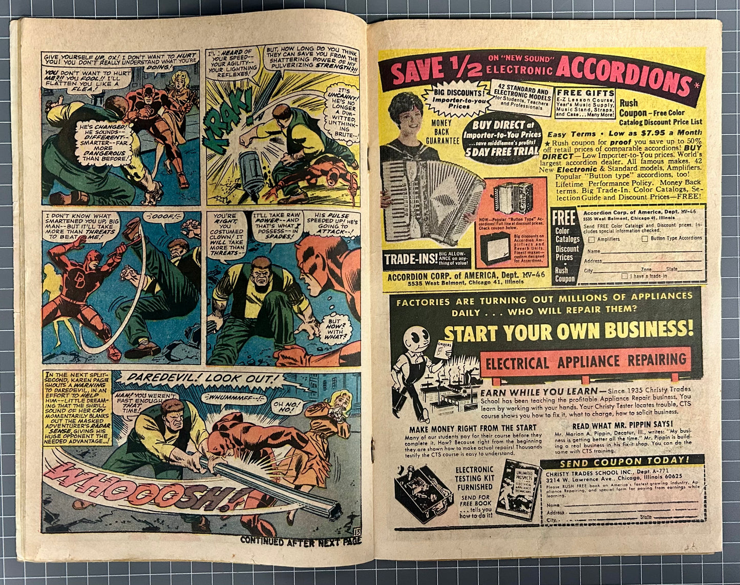 DAREVDEVIL #15 [MARVEL COMICS] DIRECT 1966 GD/VG
