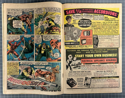 DAREVDEVIL #15 [MARVEL COMICS] DIRECT 1966 GD/VG