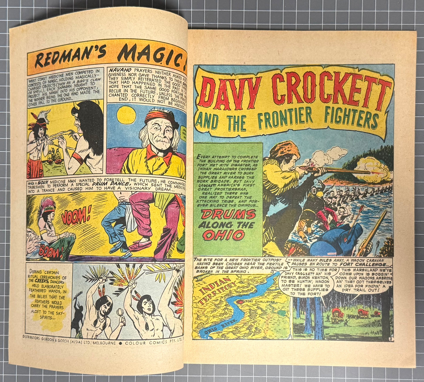 DAVY CROCKETT AND THE FRONTIER FIGHTERS #12 [COLOUR COMICS] AUSTRALIAN 1956