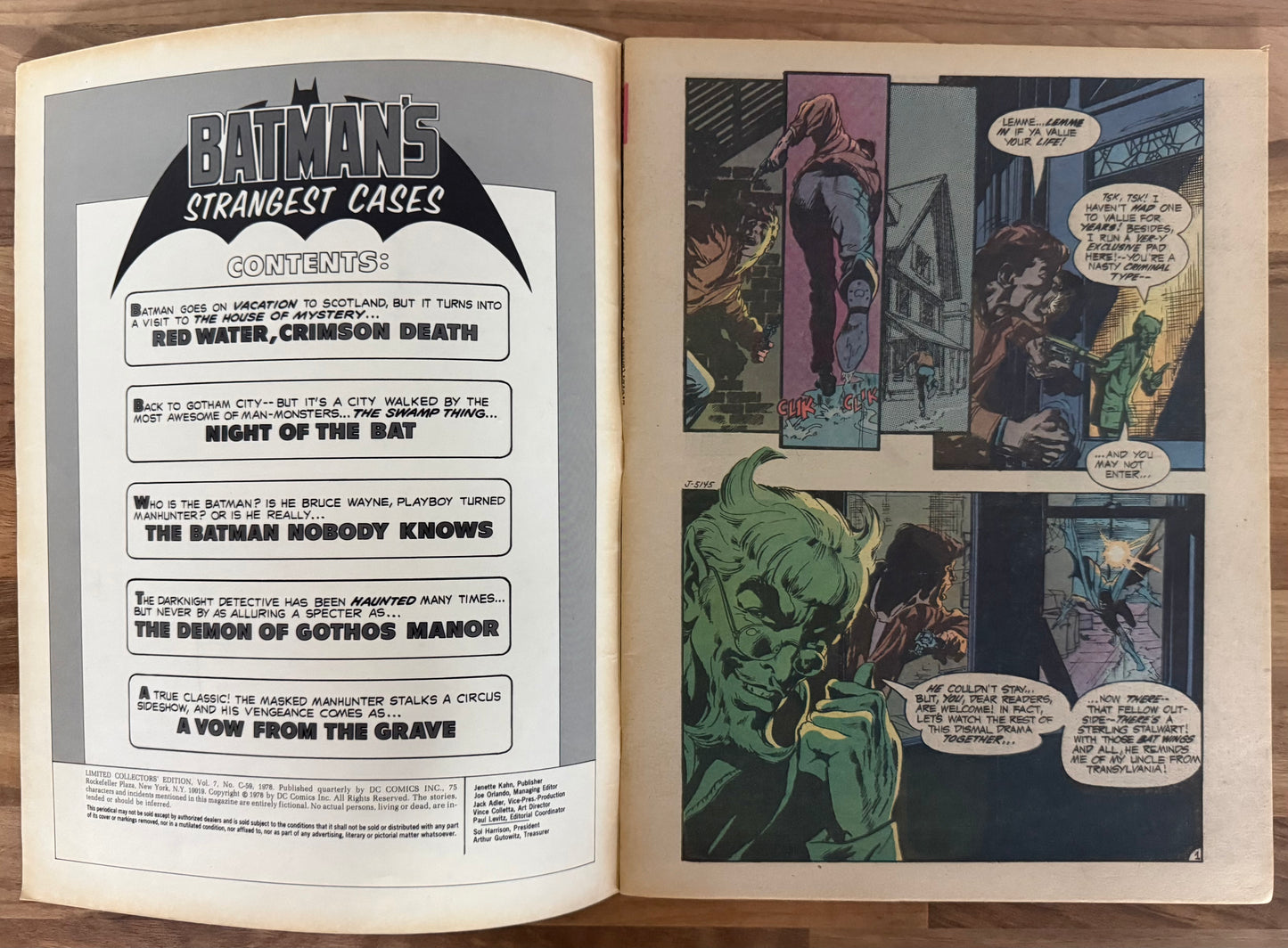 LIMITED COLLECTOR'S EDITION #C-59: BATMAN'S STRANGEST CASES [DC] TREASURY 1978
