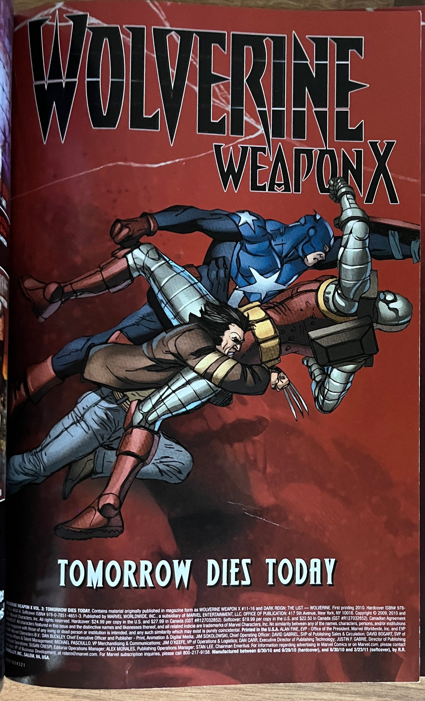 Wolverine Weapon X Vols 1-3, Adamantium Men, Insane in the Brain, Tomorrow dies Today