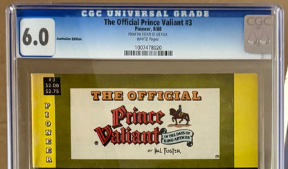 OFFICIAL PRINCE VALIANT #3 [PIONEER] CGC 6.0 *FROM THE ESTATE OF LEE FALK* 1988