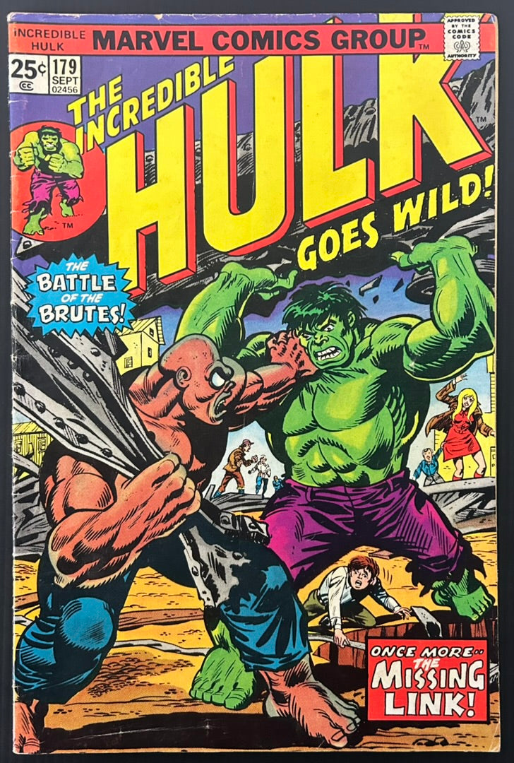 THE INCREDIBLE HULK #179 [MARVEL COMICS] DIRECT 1974 VG