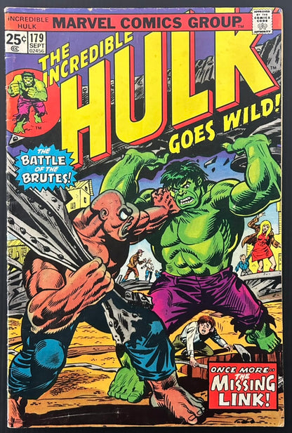 THE INCREDIBLE HULK #179 [MARVEL COMICS] DIRECT 1974 VG