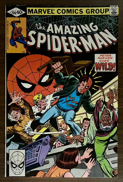 THE AMAZING SPIDER-MAN #206 [MARVEL COMICS] DIRECT 1980 NM