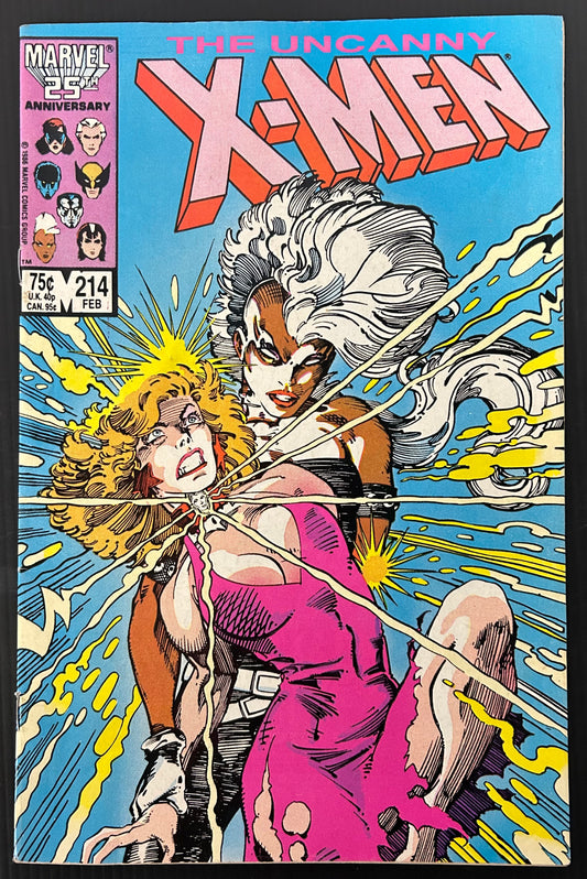 🔑 UNCANNY X-MEN #214 [MARVEL COMICS] DIRECT 1987 FN/VF