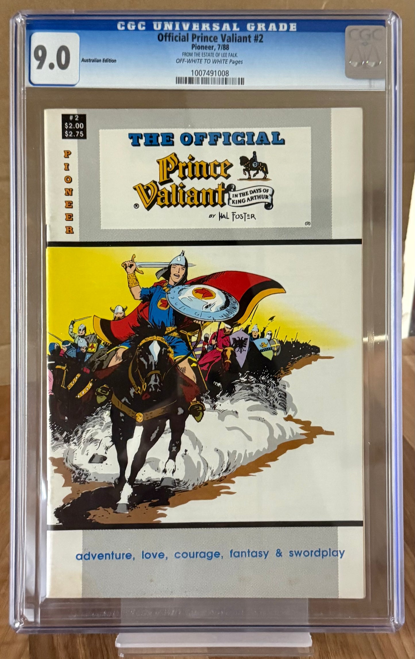 OFFICIAL PRINCE VALIANT #2 [PIONEER] CGC 9.0 *FROM THE ESTATE OF LEE FALK* 1988