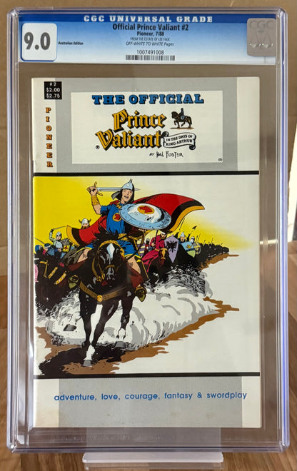 OFFICIAL PRINCE VALIANT #2 [PIONEER] CGC 9.0 *FROM THE ESTATE OF LEE FALK* 1988