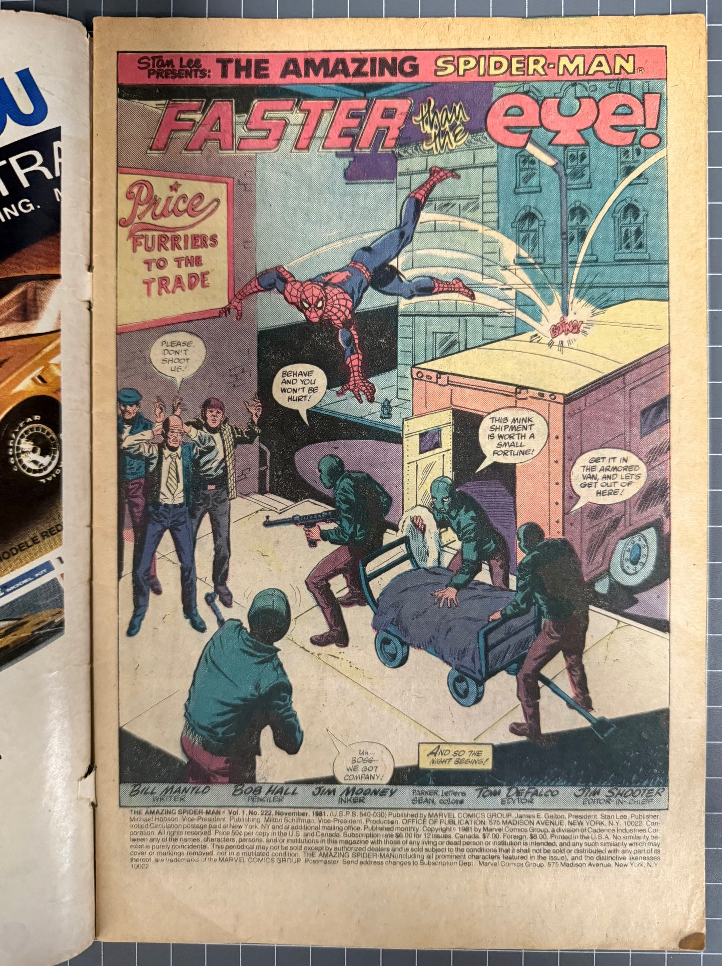 THE AMAZING SPIDER-MAN #222 [MARVEL COMICS] NEWSSTAND 1981 GD+