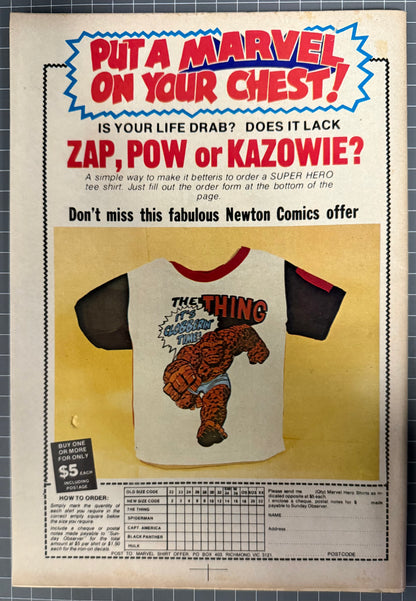THE DEADLY HANDS OF KUNG FU #1 + POSTER [NEWTON COMICS] AUSTRALIAN 1975