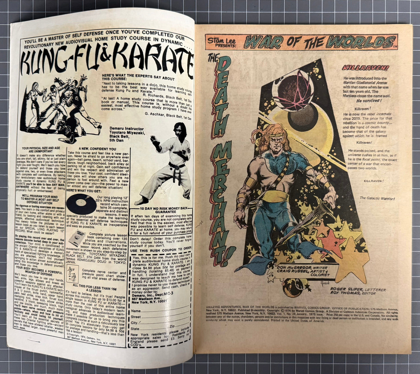 AMAZING ADVENTURES #28 [MARVEL COMICS] *WAR OF THE WORLDS* 1975 VG+
