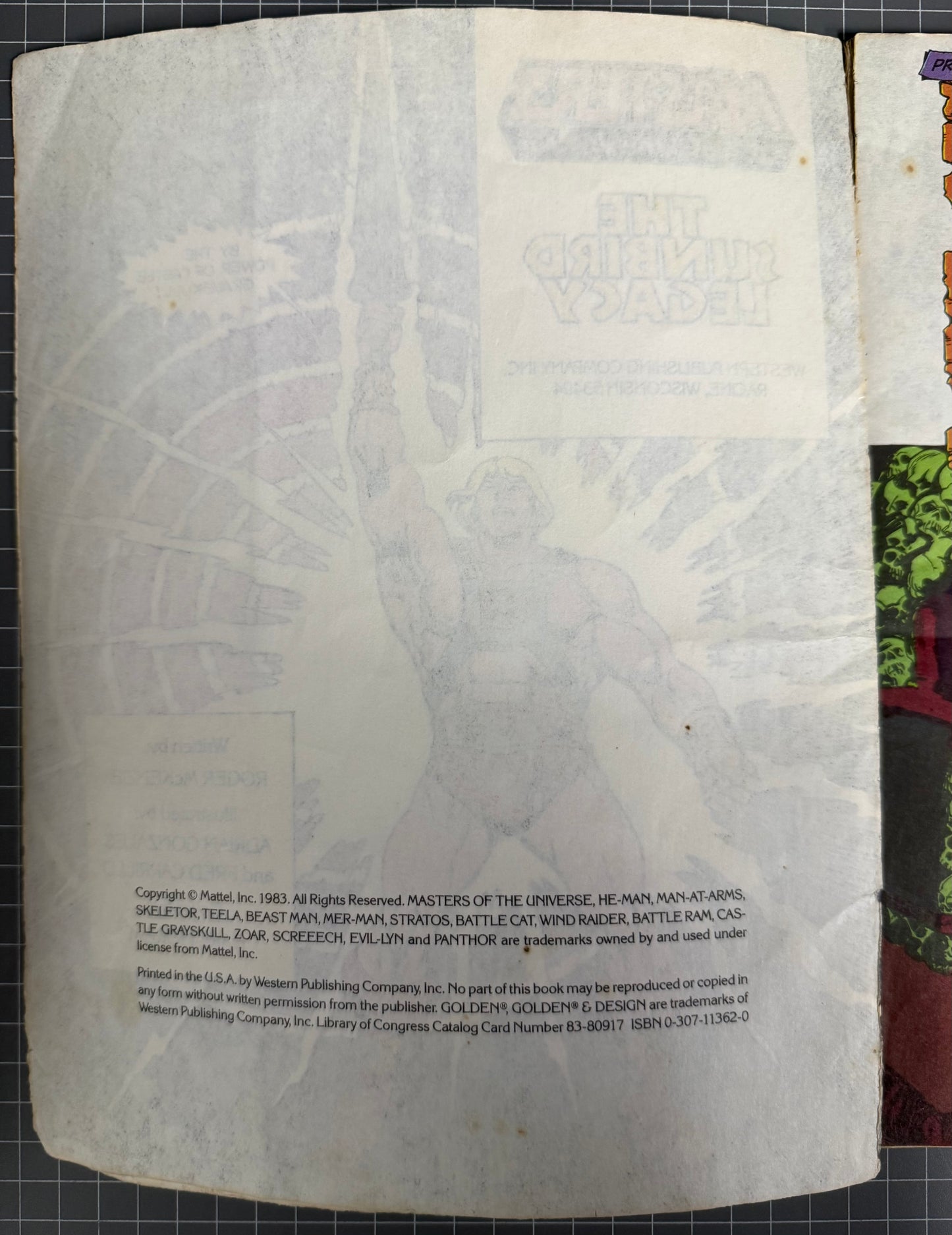 MASTERS OF THE UNIVERSE: THE SUNBIRD LEGACY [GOLDEN/WESTERN] GRAPHIC NOVEL 1983