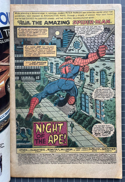 THE AMAZING SPIDER-MAN #223 [MARVEL COMICS] NEWSSTAND 1981 FN/VF