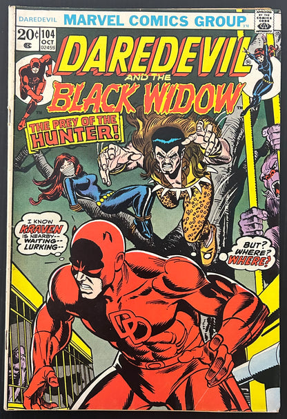 DAREDEVIL #104 [MARVEL COMICS] DIRECT 1973 VG+