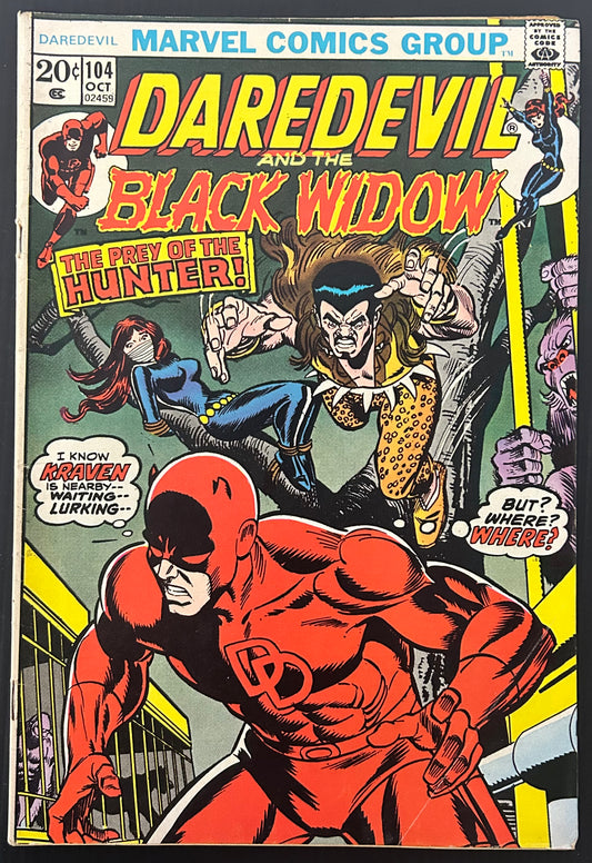 DAREDEVIL #104 [MARVEL COMICS] DIRECT 1973 VG+