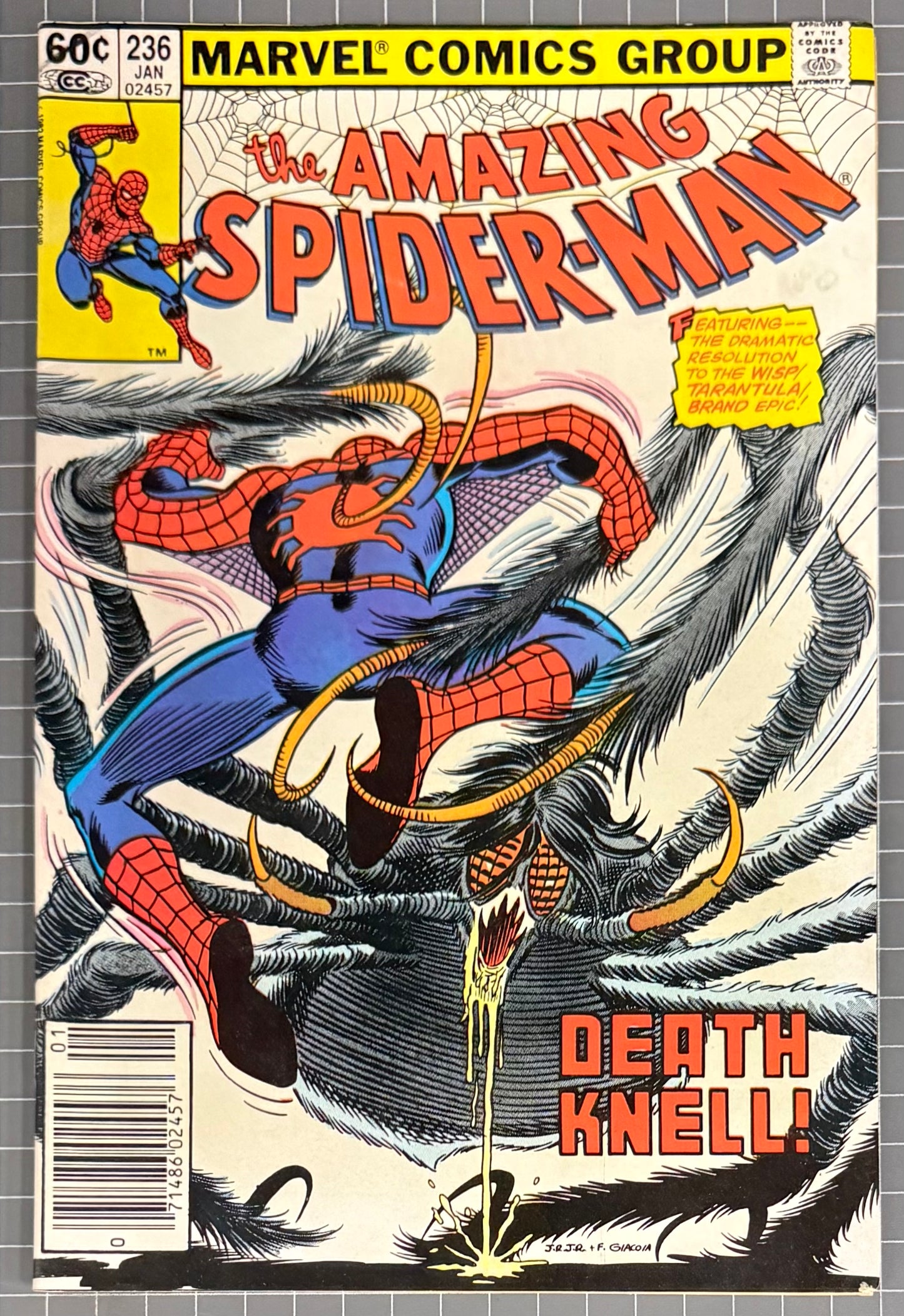 🔑 THE AMAZING SPIDER-MAN #236 [MARVEL COMICS] *DEATH OF TARANTULA* 1982 VF