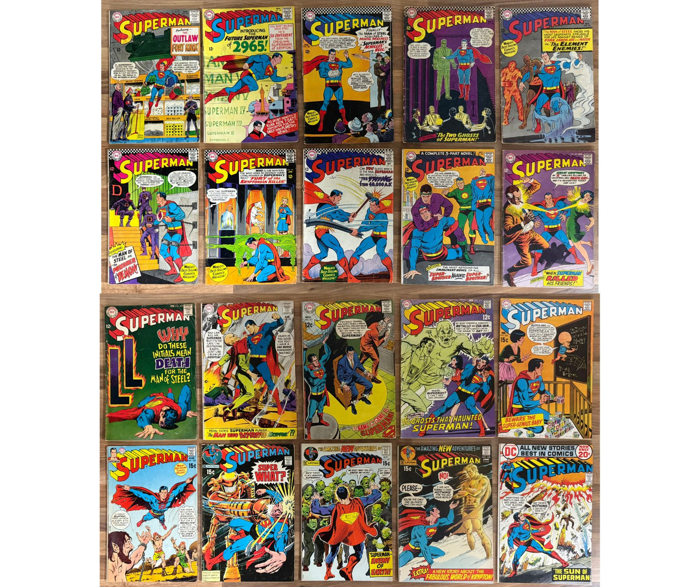 SUPERMAN #179-#255 [DC] NON SEQUENTIAL LOT 20 COMICS SILVER/BRONZE AGE BUNDLE