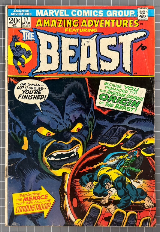 AMAZING ADVENTURES #17 [MARVEL COMICS] *BEAST* 1973 GD/VG