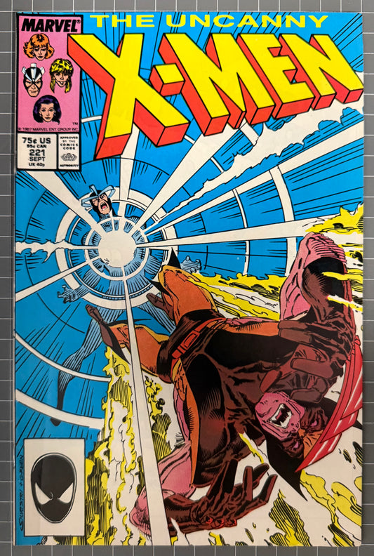 🔑 THE UNCANNY X-MEN #221 (MARVEL) DIRECT COMIC ***1ST MR SINISTER*** 1987 VF+