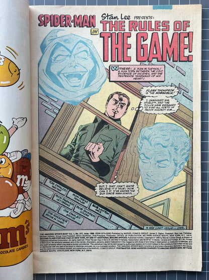 THE AMAZING SPIDER-MAN #277 [MARVEL COMICS] DIRECT 1986 FN+
