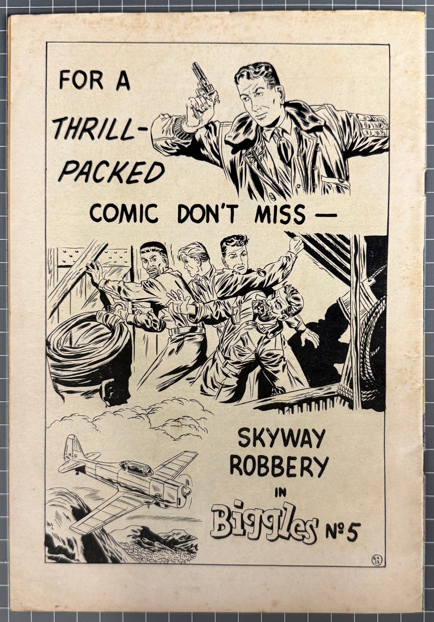 THE ADVENTURES OF BIGGLES #4 [ACTION COMICS] AUSTRALIAN *RARE* PRE-DECIMAL 1953