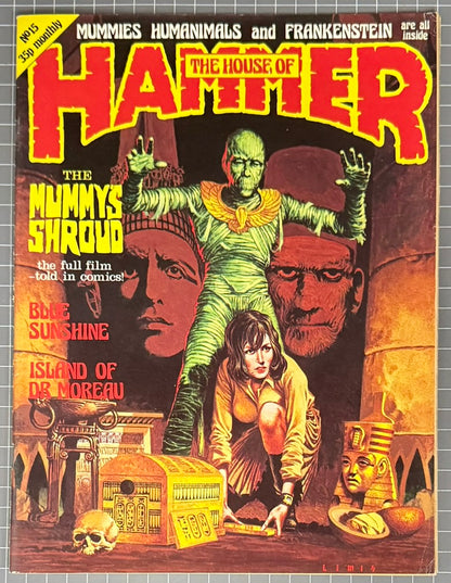 HOUSE OF HAMMER #15 [GENERAL BOOK] HORROR MAGAZINE 1977 FN/VF