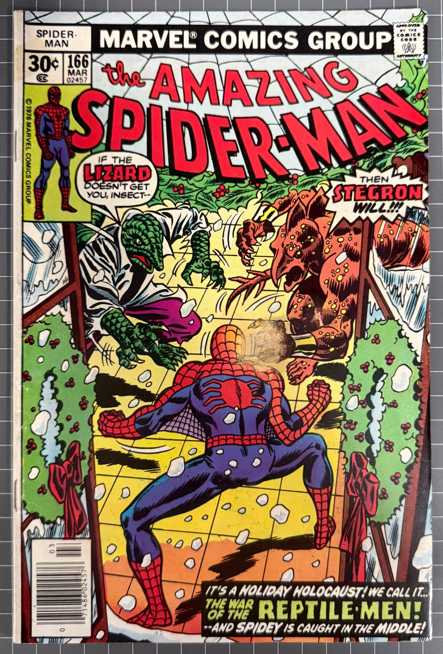 THE AMAZING SPIDER-MAN #166 [MARVEL COMICS] NEWSSTAND 1977 VG