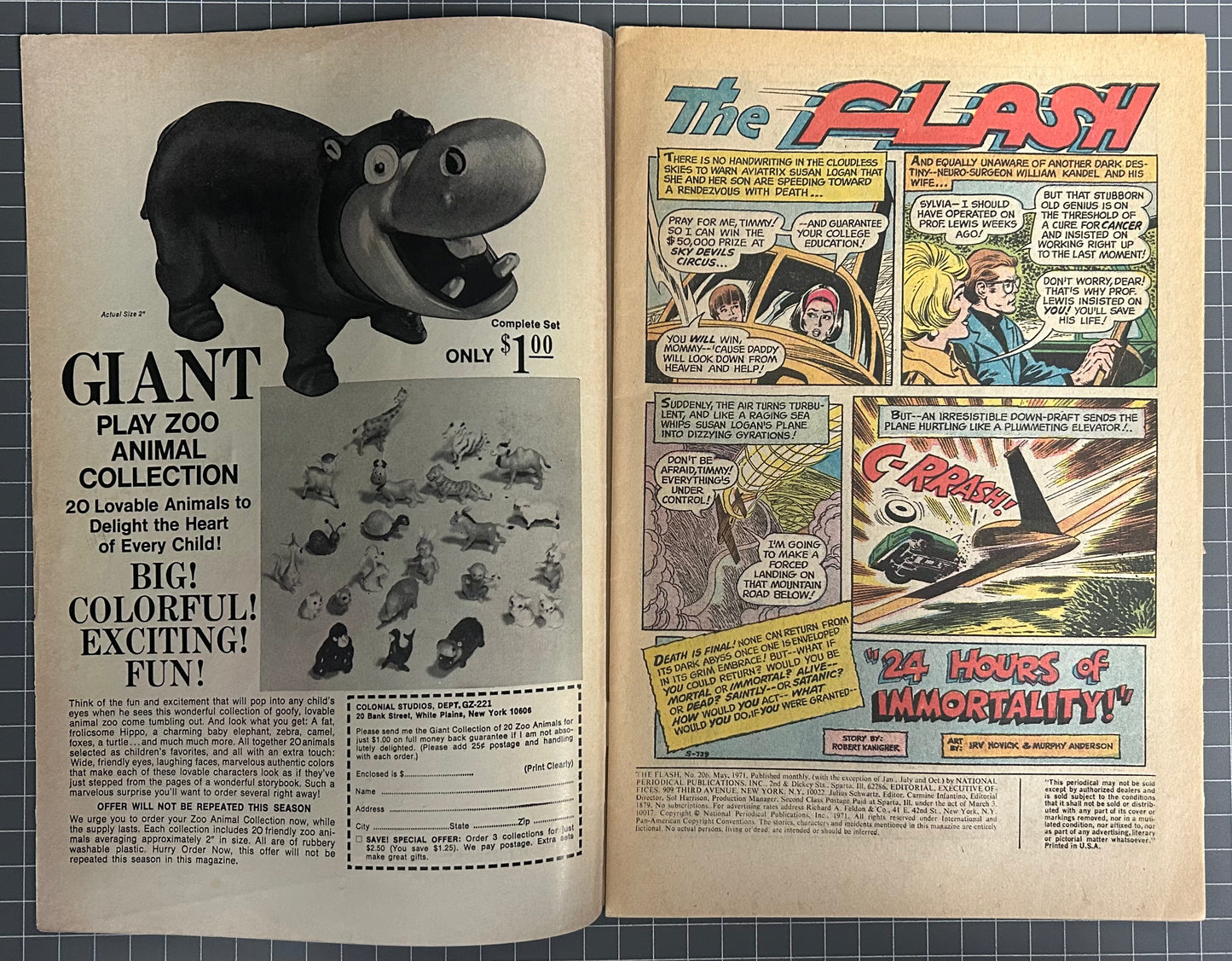 THE FLASH #206 [DC COMICS] DIRECT 1971 FN-
