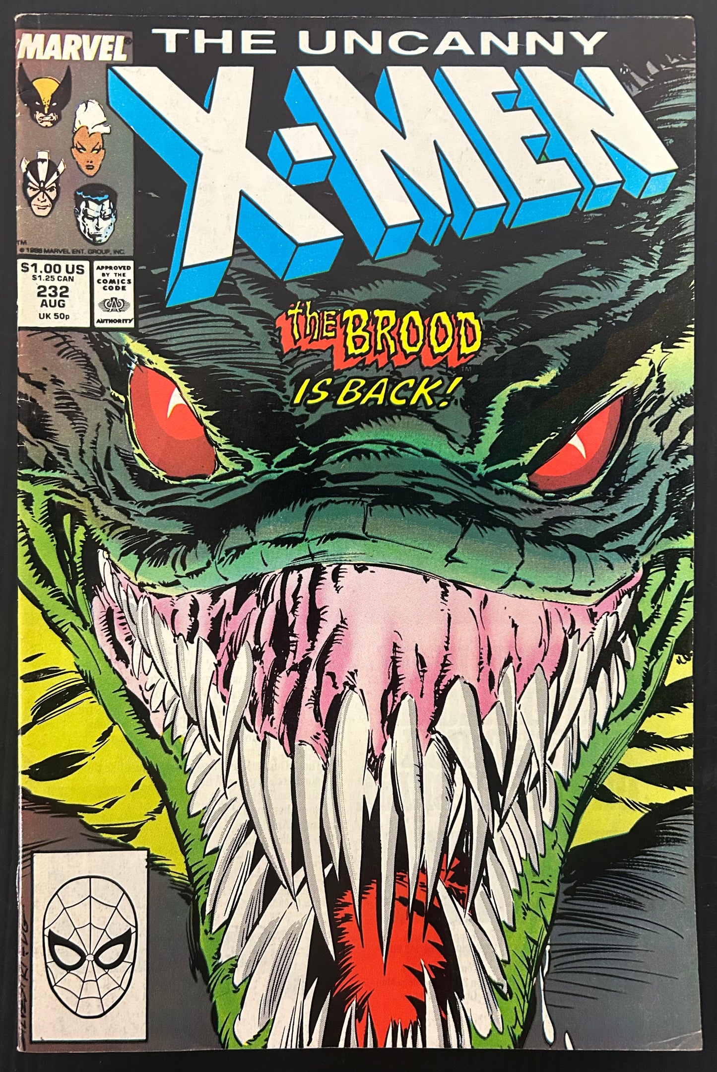 UNCANNY X-MEN #232 [MARVEL COMICS] DIRECT 1988 FN+