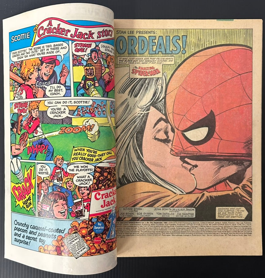 🔑 AMAZING SPIDER-MAN #244 [MARVEL COMICS] NEWSSTAND *3RD APP. HOBGBLIN* 1983 FN/VF