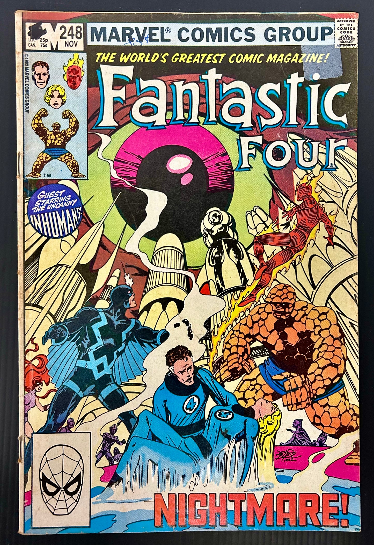 🔑 FANTASTIC FOUR #248 [MARVEL COMICS] DIRECT *KRISTOFF DBEUT* 1982 VG