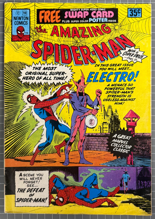 🔑 THE AMAZING SPIDER-MAN #10 [NEWTON COMICS] AUSTRALIAN *1ST APP. ELECTRO* 1975