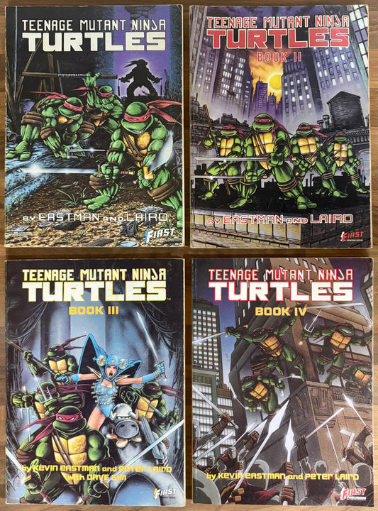 TEENAGE MUTANT NINJA TURTLES #1, 2, 3, 4 SET FIRST GRAPHIC NOVEL EASTMAN LAIRD 1988/89