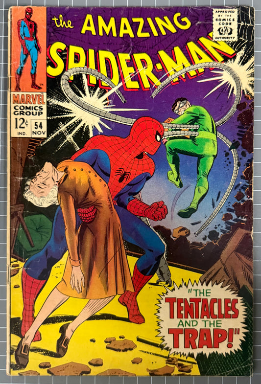 THE AMAZING SPIDER-MAN #54 [MARVEL COMICS] *JOHN ROMITA* 1967 VG
