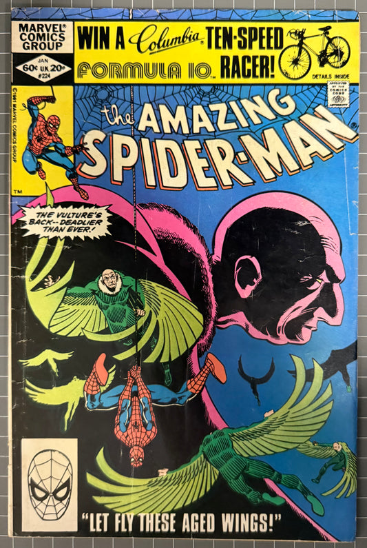 THE AMAZING SPIDER-MAN #224 [MARVEL COMICS] 1982 VG-