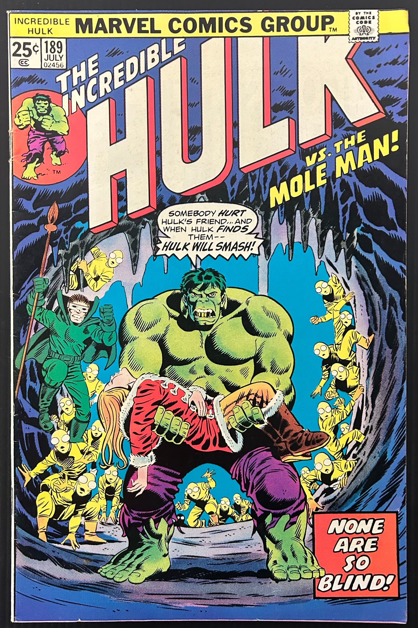 THE INCREDIBLE HULK #189 [MARVEL COMICS] DIRECT 1975 FN/VF
