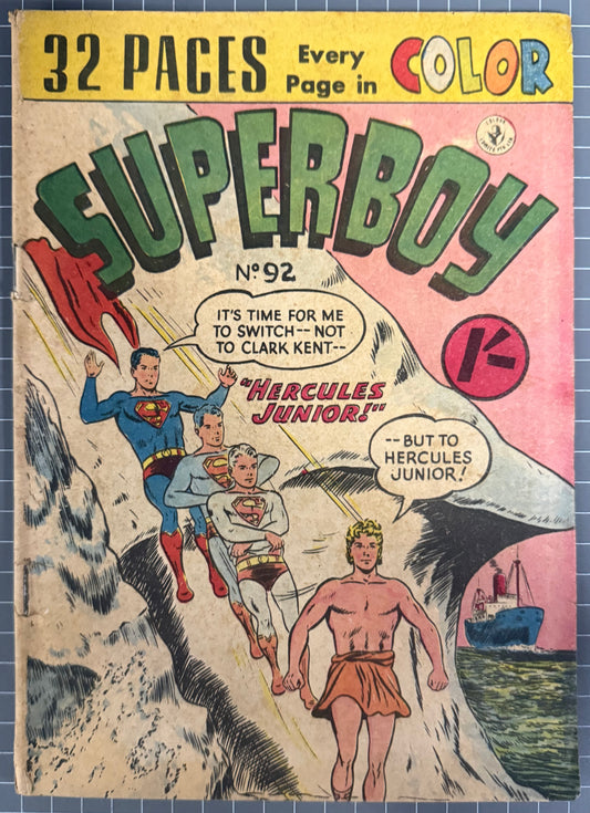 SUPERBOY #92 [COLOUR COMICS] AUSTRALIAN PRE-DECIMAL *SCARCE* 1956
