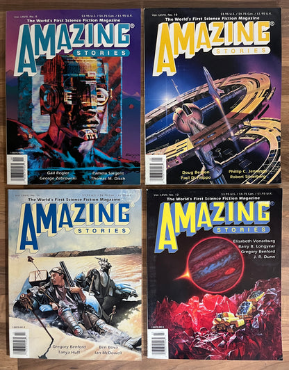 AMAZING STORIES MAGAZINE VOL LXVII 1992-1993 ISSUES 8 10 11 12 LOT UNREAD VG+