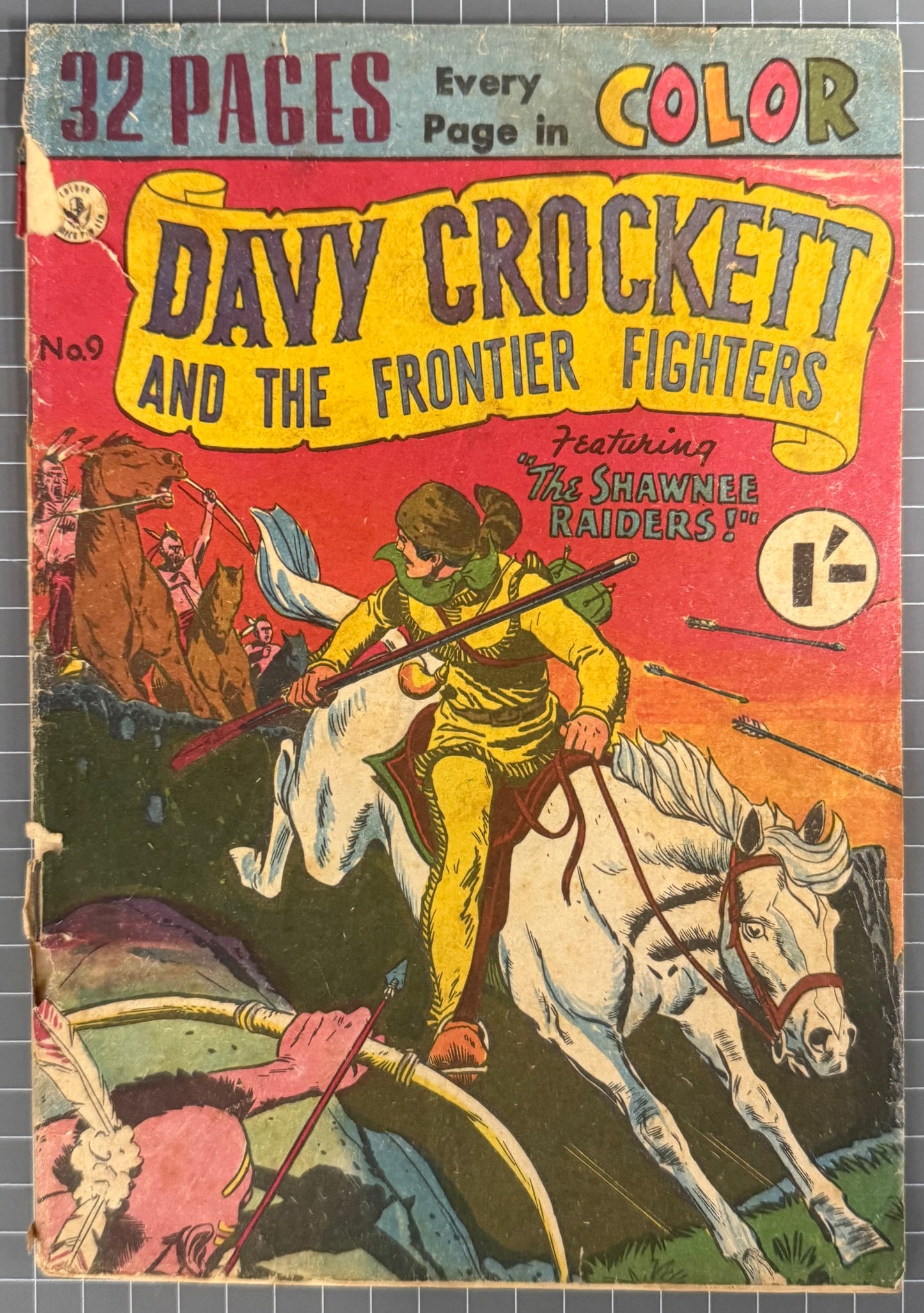 DAVY CROCKETT AND THE FRONTIER FIGHTERS #9 [COLOUR COMICS] AUSTRALIAN 1956