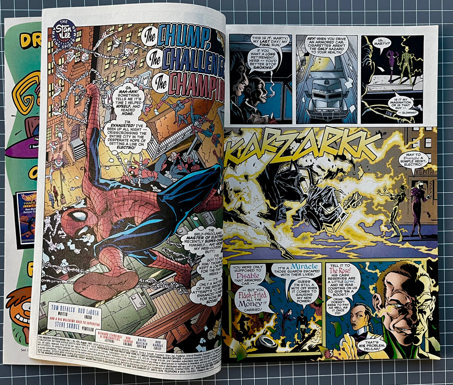 🔑  THE AMAZING SPIDER-MAN #425 [MARVEL COMICS] WRAPAROUND COVER 1997 VG+