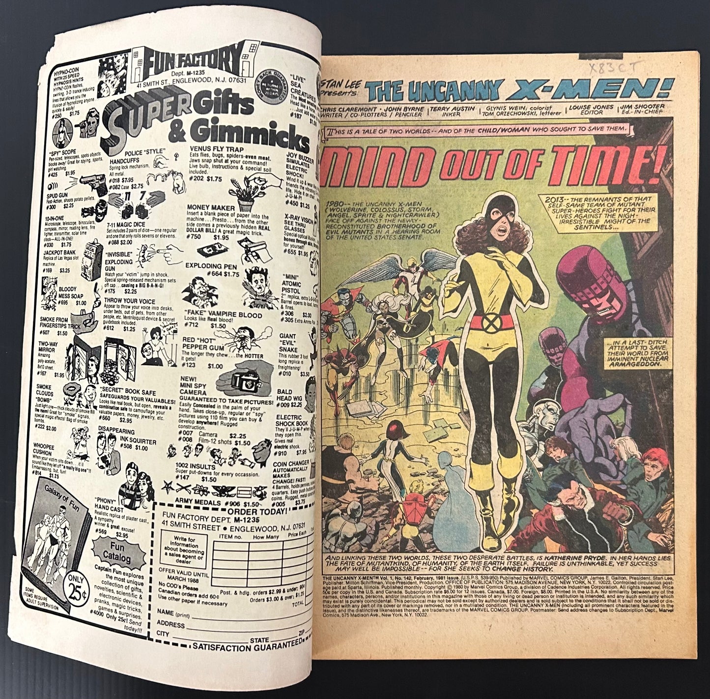 🔑 THE UNCANNY X-MEN #142 [MARVEL COMICS] *DAYS OF FUTURE PAST PT2* 1981 GD/VG