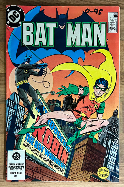 BATMAN #368 [DC COMICS] DIRECT 1984 FN/VF