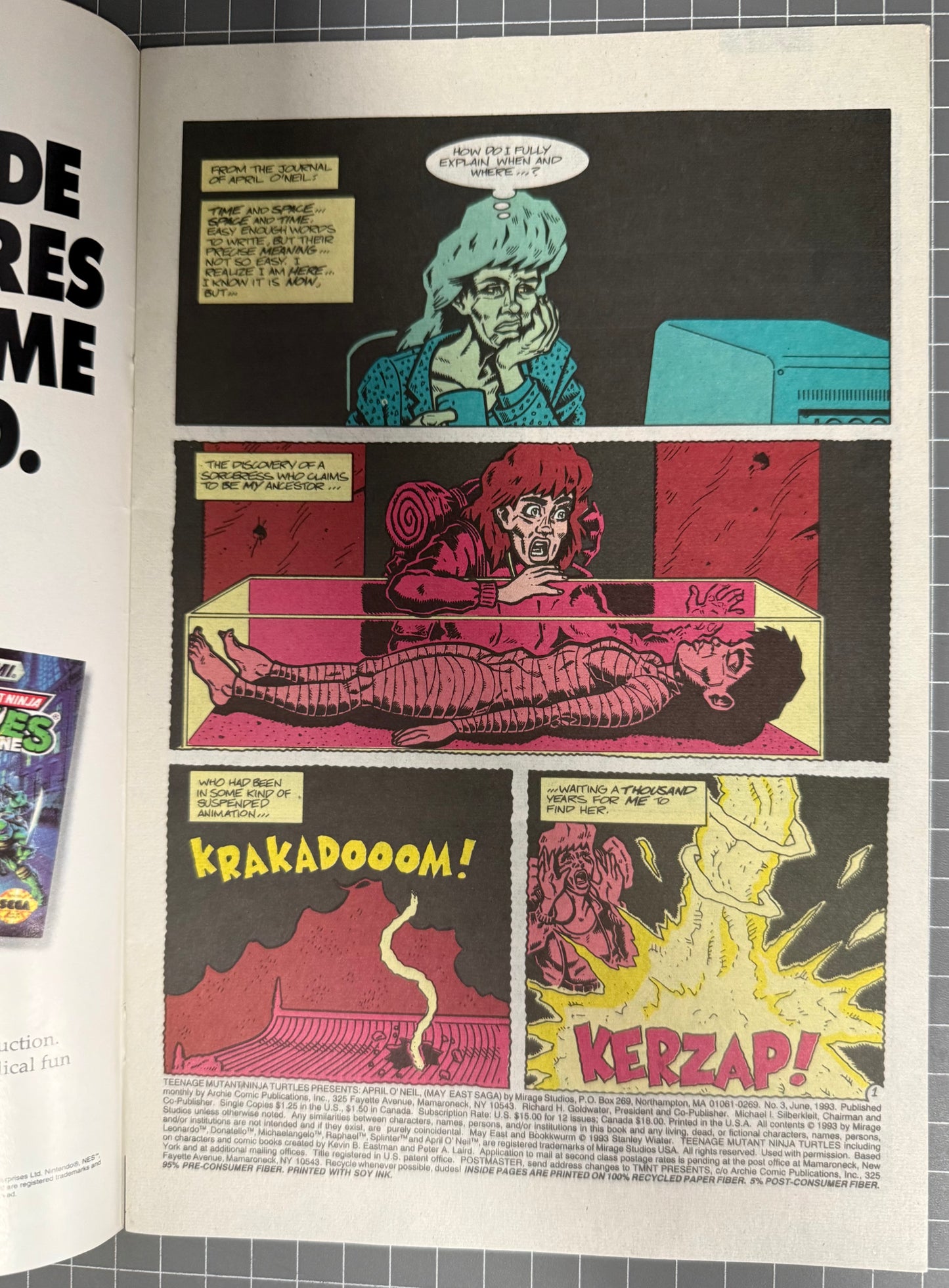 TMNT PRESENTS APRIL O'NEIL MAY EAST SAGA #3 [ARCHIE] COMIC 1993 FN/VF