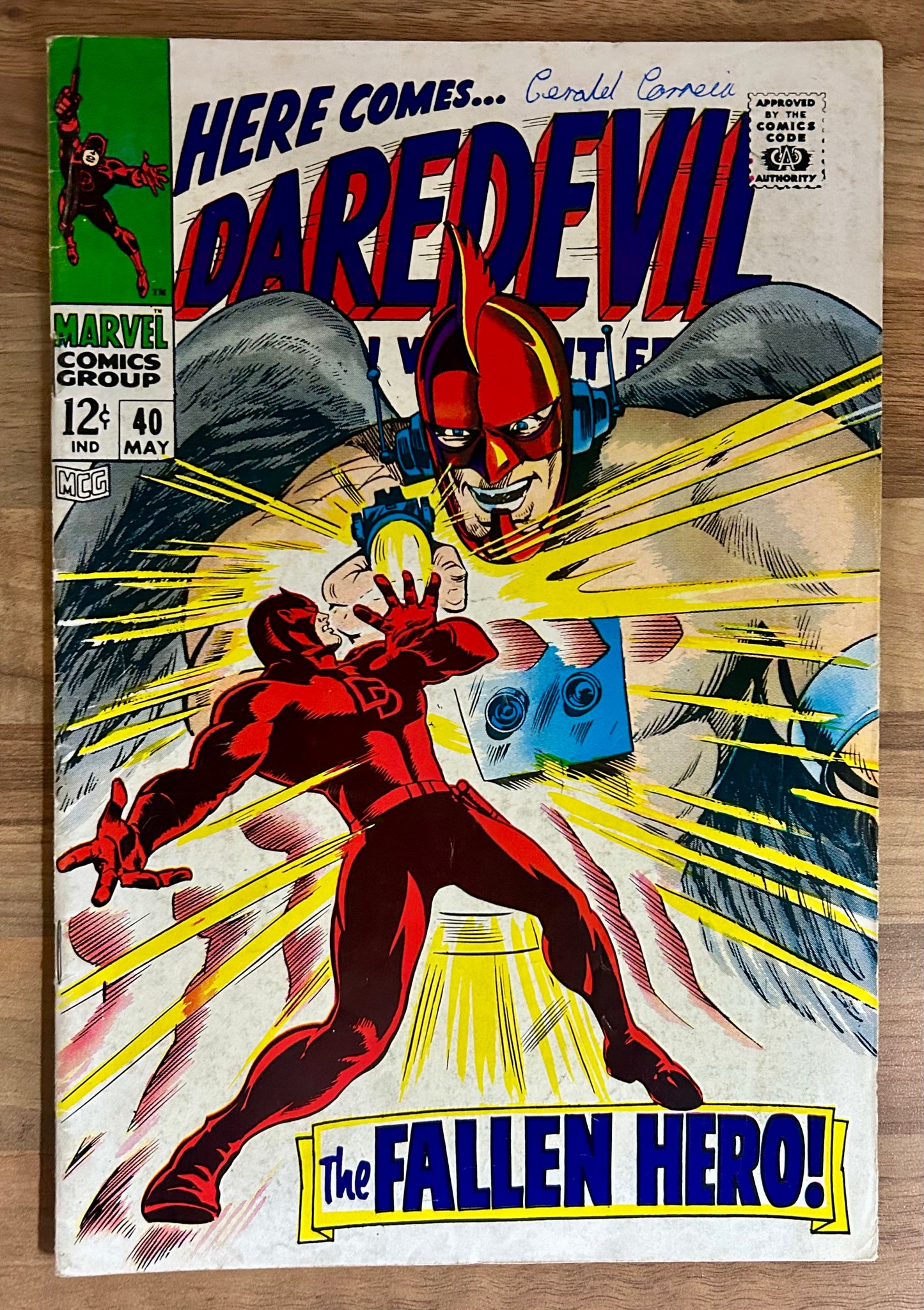 DAREDEVIL #40 [MARVEL COMICS] DIRECT 1968 VG/FN