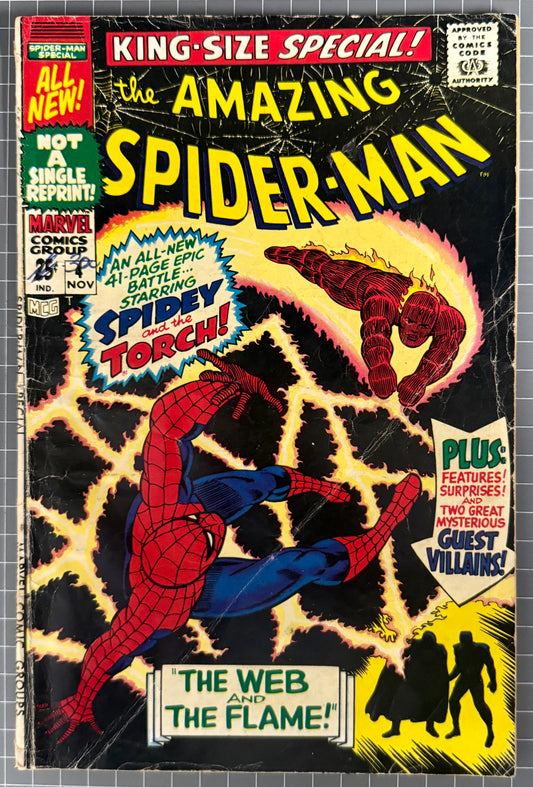 🔑 THE AMAZING SPIDER-MAN ANNUAL #4 [MARVEL COMICS] DIRECT 1967 GD+