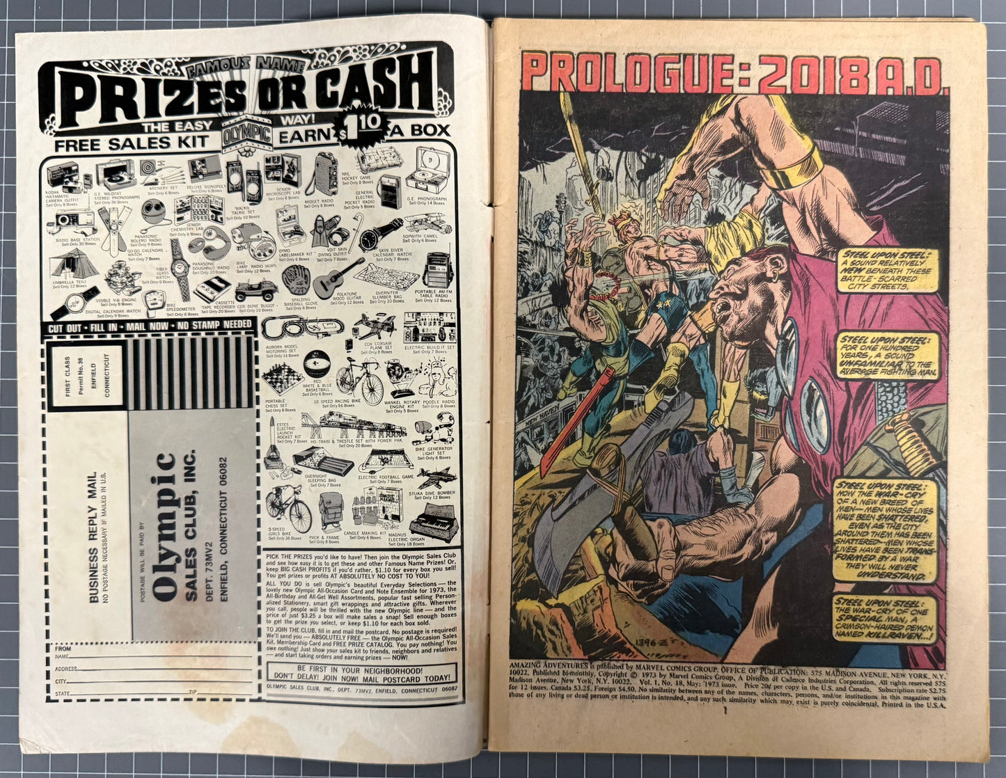 🔑 AMAZING ADVENTURES #18 [MARVEL COMICS] *1ST APP. KILLRAVEN* 1973 VG-