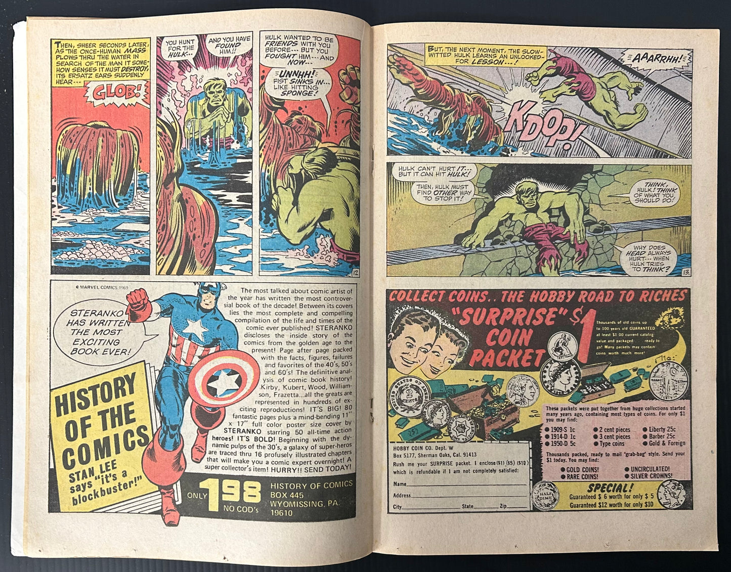 THE INCREDIBLE HULK #129 [MARVEL COMICS] DIRECT 1970